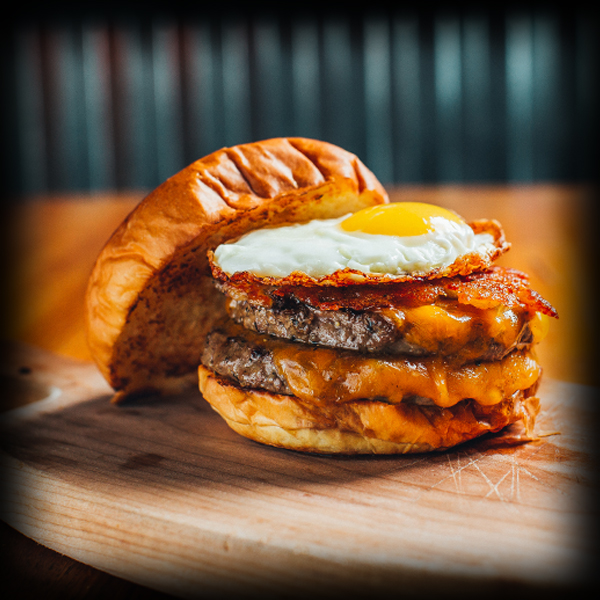 sunny side up double bacon cheeseburger 