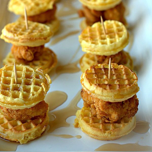 mini chicken and waffles